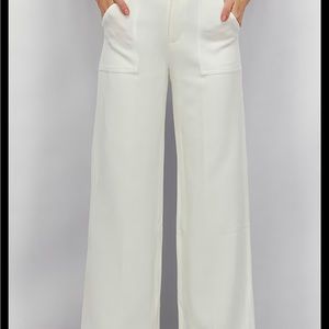 Lucy Paris White Wide Leg Pants/ Trousers Size S